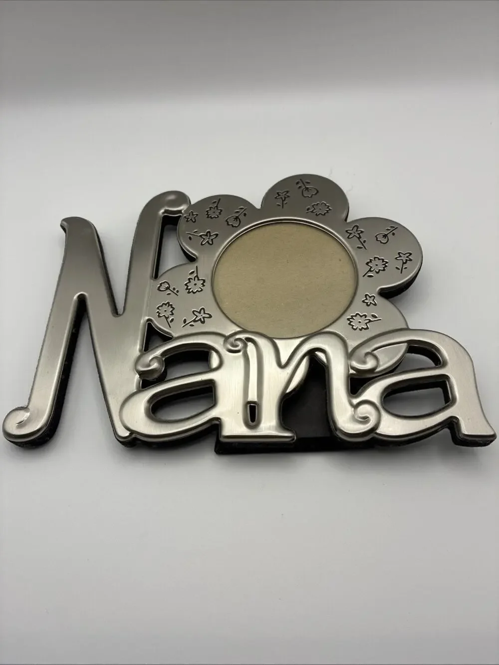 Malden Metal Table Photo Picture Frame Nana with Daisy Velvet Backing 2.5 In